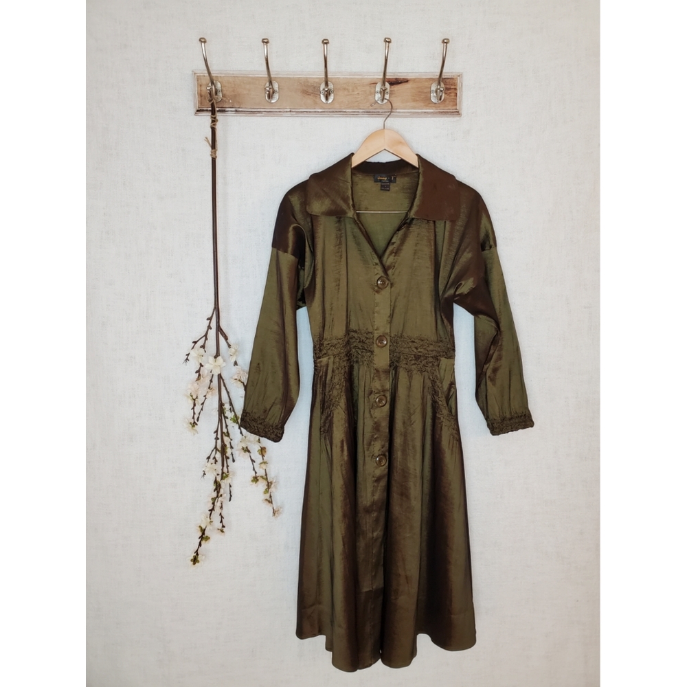 JERRY T GREEN LONG TOPPER JACKET- Size S ☆